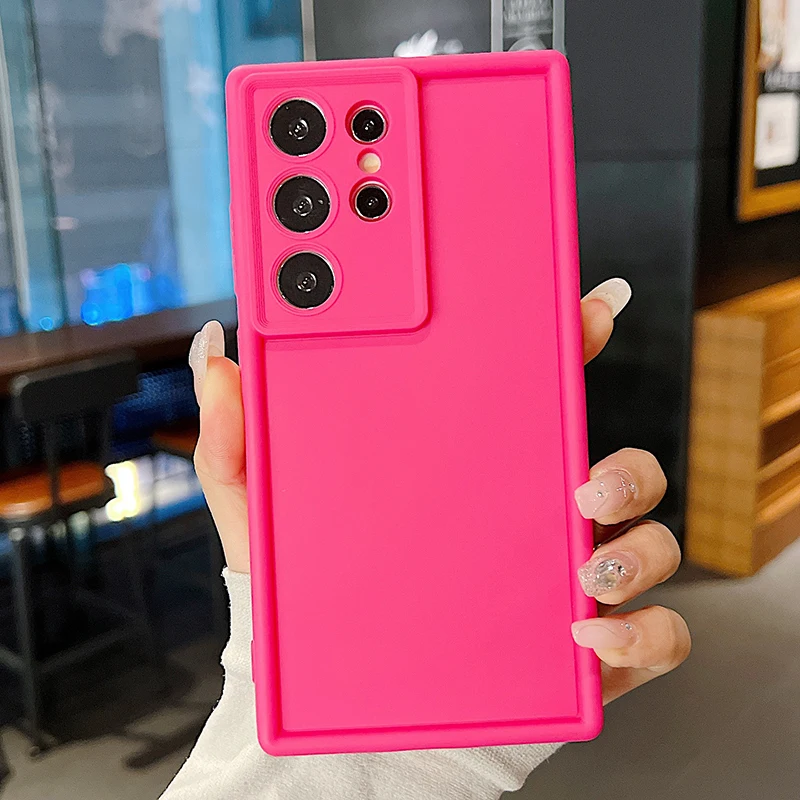 Soft TPU Case For Samsung Galaxy A57 A17 A56 A55 A15 A16 A18 5G S24 S26 S25 Ultra S23 S26 FE Candy Color Silicone Phone Cover