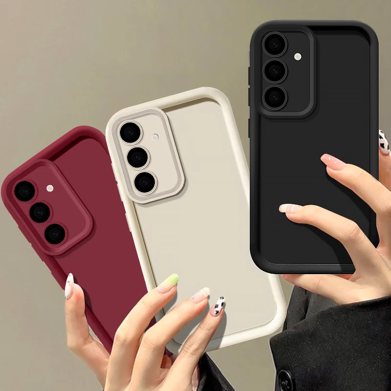 Soft TPU Case For Samsung Galaxy A57 A17 A56 A55 A15 A16 A18 5G S24 S26 S25 Ultra S23 S26 FE Candy Color Silicone Phone Cover