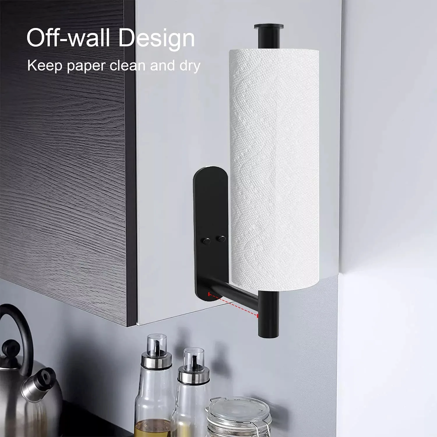 Kitchen Paper Towel Holder Adhesive Tissue Hanger Toilet Roll Paper Dispenser Cabinet Storage Napkin Rack Bathroom Accessories