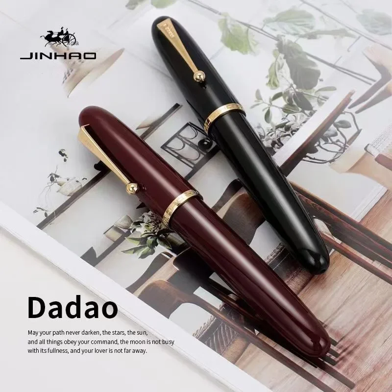 Jinhao 9019 Fountain Pen Transparent Luxury Resin Pen 0.5/0.7mm Nib Writing Ink Pens Stationery Business Office School Supplies