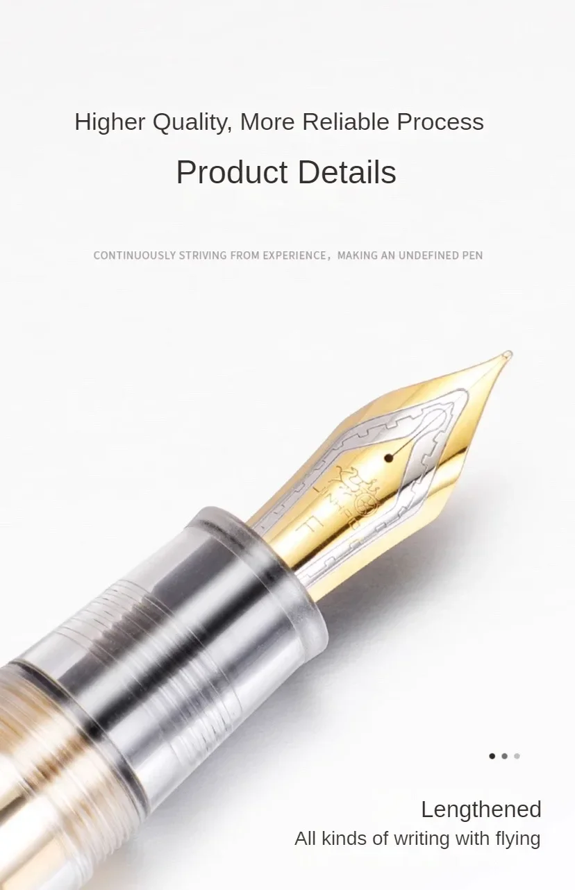 Jinhao 9019 Fountain Pen Transparent Luxury Resin Pen 0.5/0.7mm Nib Writing Ink Pens Stationery Business Office School Supplies