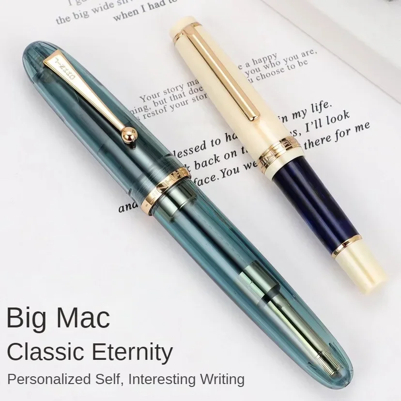 Jinhao 9019 Fountain Pen Transparent Luxury Resin Pen 0.5/0.7mm Nib Writing Ink Pens Stationery Business Office School Supplies