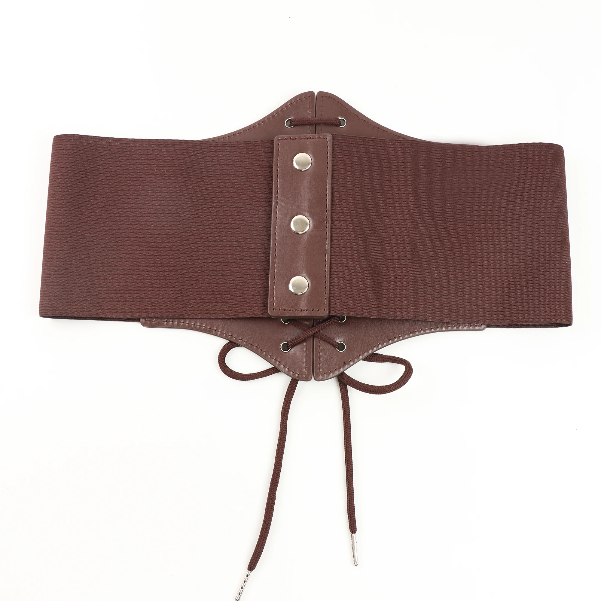 Medieval Waist Belt Brown Elastic Bind Belt Trendy Decoration Women Retro Viking Renaissance Dress Accessory For Cosplay Prop