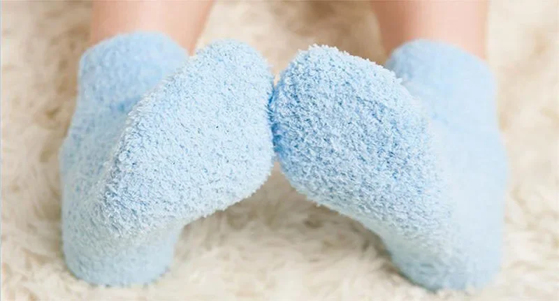 Soft Coral Fleece Velvet Socks For Women Warm Bed Socks Winter Sweet Gift