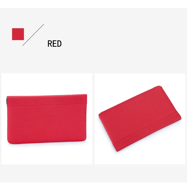 Genuine Leather Ladies Clip Clutch Bag Multifunctional Organizer Wallet Women's Purse Phone Bag Travel Makeup Bag