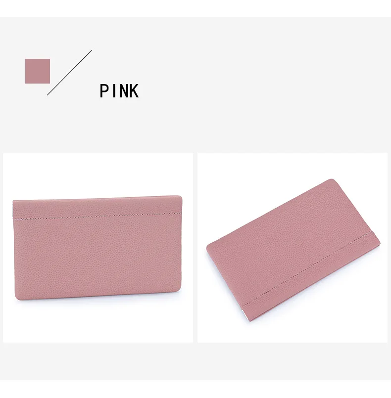 Genuine Leather Ladies Clip Clutch Bag Multifunctional Organizer Wallet Women's Purse Phone Bag Travel Makeup Bag