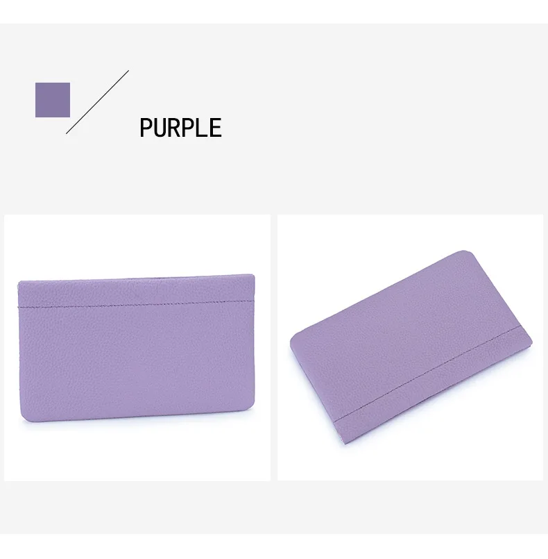 Genuine Leather Ladies Clip Clutch Bag Multifunctional Organizer Wallet Women's Purse Phone Bag Travel Makeup Bag