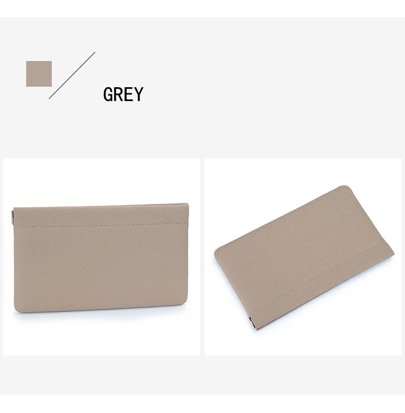 Genuine Leather Ladies Clip Clutch Bag Multifunctional Organizer Wallet Women's Purse Phone Bag Travel Makeup Bag