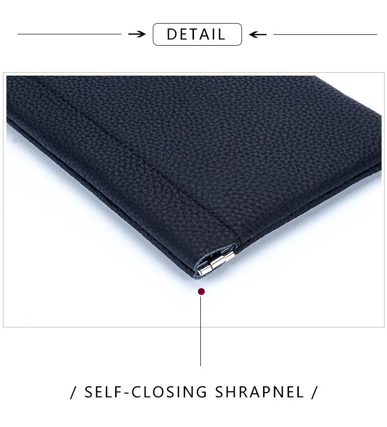 Genuine Leather Ladies Clip Clutch Bag Multifunctional Organizer Wallet Women's Purse Phone Bag Travel Makeup Bag