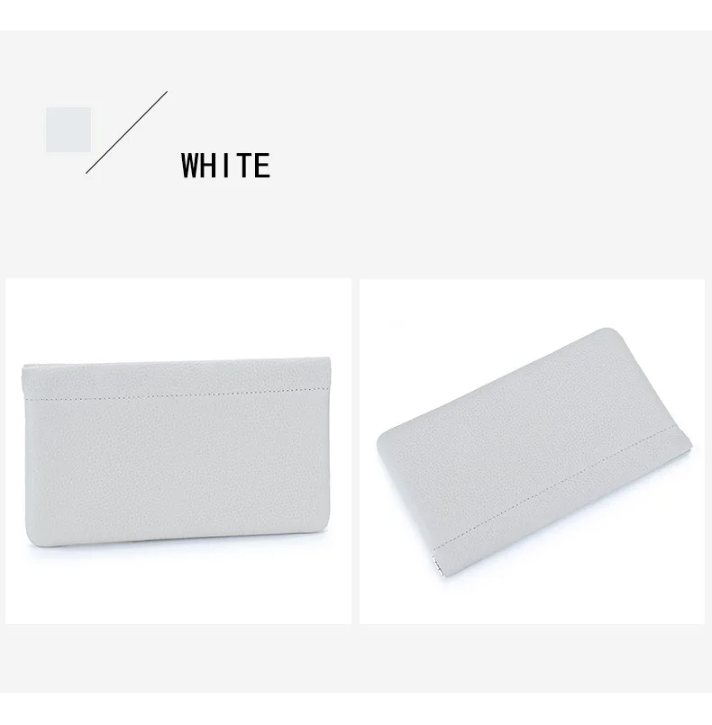 Genuine Leather Ladies Clip Clutch Bag Multifunctional Organizer Wallet Women's Purse Phone Bag Travel Makeup Bag