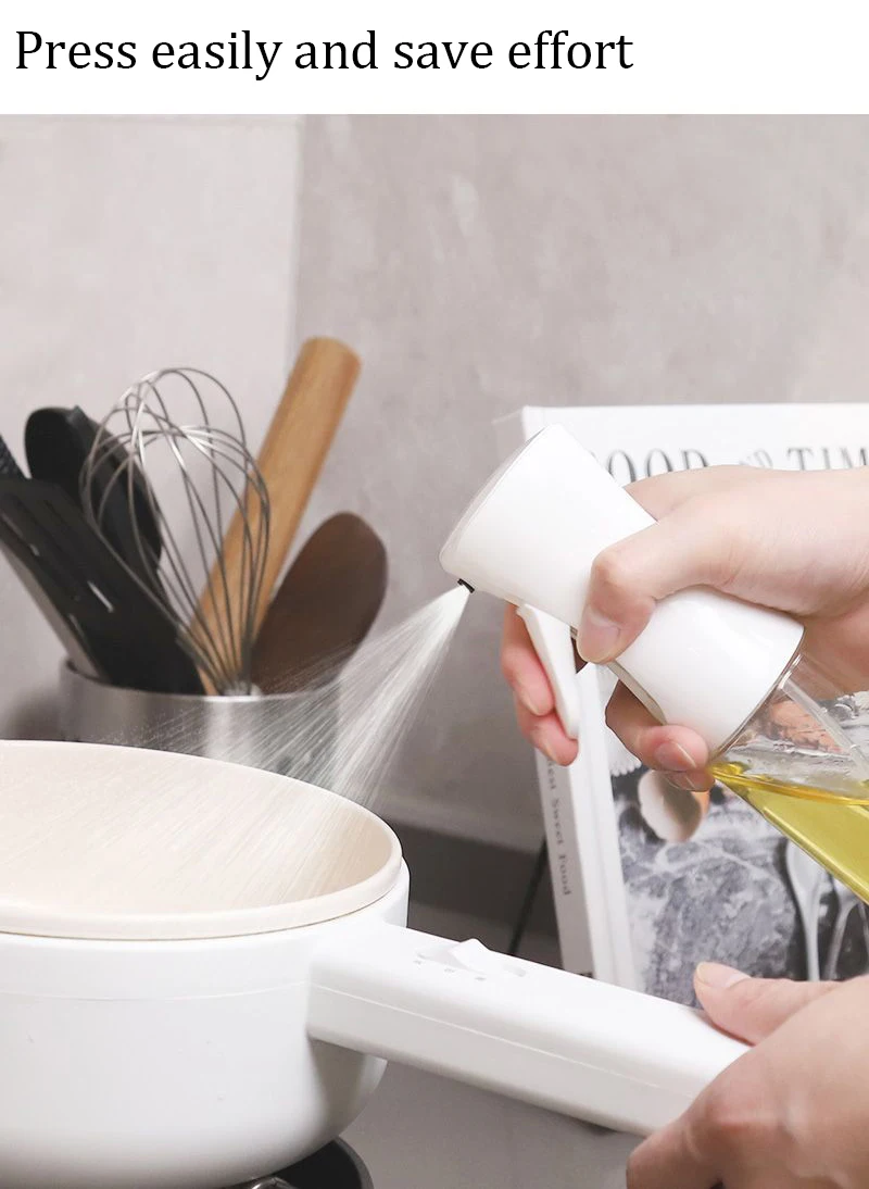 1pc 100/200/300/500ml Oil Spray Pot Kitchen Household Edible Olive Oil Spray Bottle Atomized Misty Oil Tank Air Fryer Spray Bott