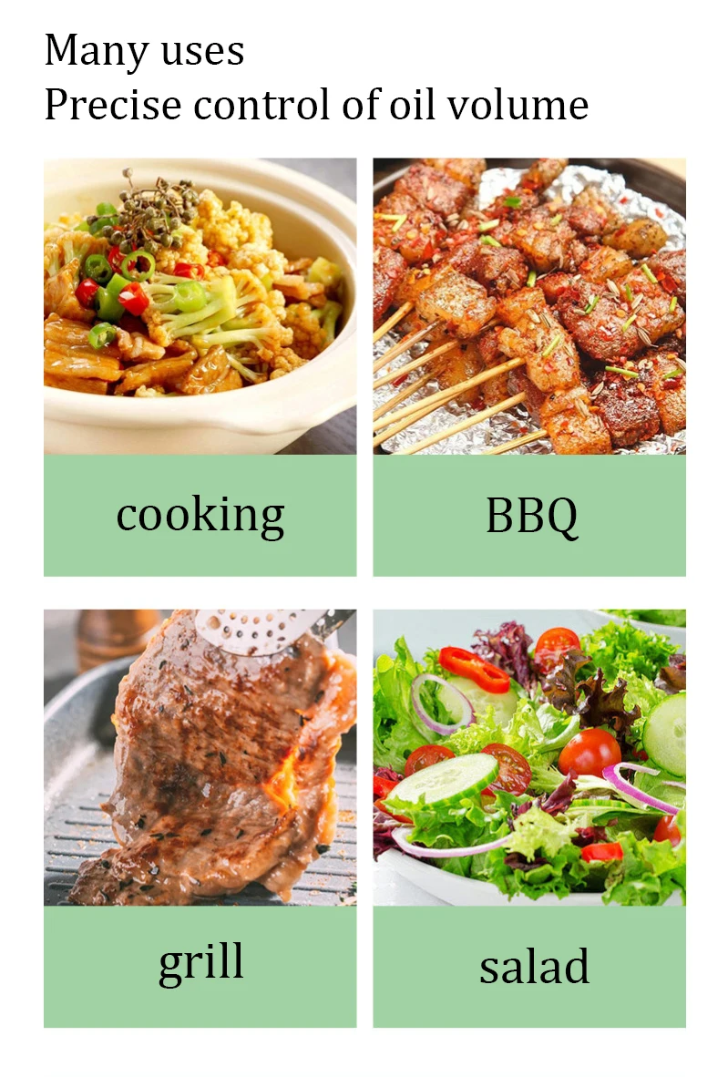 1pc 100/200/300/500ml Oil Spray Pot Kitchen Household Edible Olive Oil Spray Bottle Atomized Misty Oil Tank Air Fryer Spray Bott