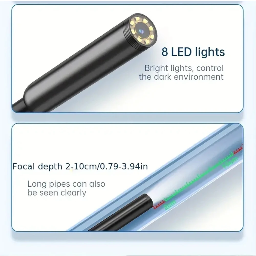 HD1920P Endoscope Inspection  Camera Type-C Mini Inspection Camera IP67  Car Sewer Pipeline Borescope for Android IOS iphone