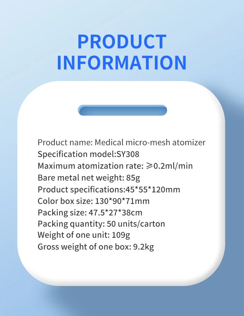 Medical Silent Mesh Nebulizer Handheld Asthma Inhaler Atomizer Children Health Care Mini Portable Nebulizer Humidifier