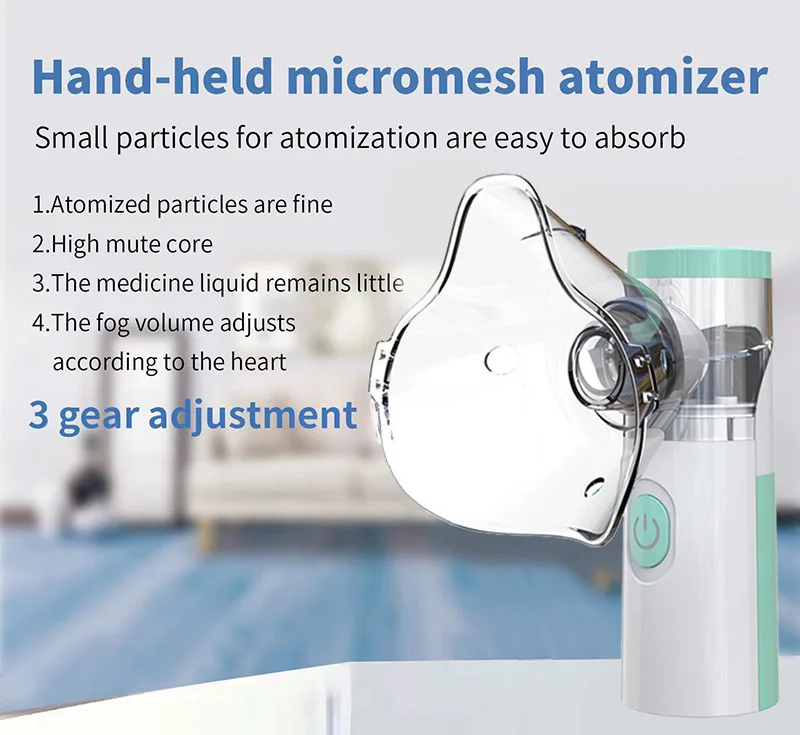 Medical Silent Mesh Nebulizer Handheld Asthma Inhaler Atomizer Children Health Care Mini Portable Nebulizer Humidifier
