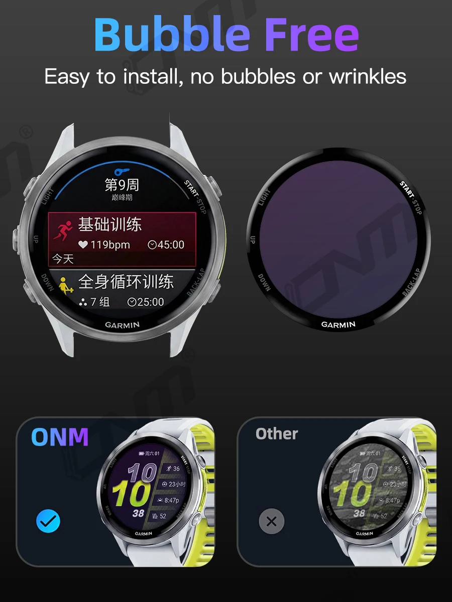 Screen Protector for Garmin Forerunner 970 570 965 265 265S 42mm 47mm, Full Cover Anti-scratch Protective Film (NOT Glass)