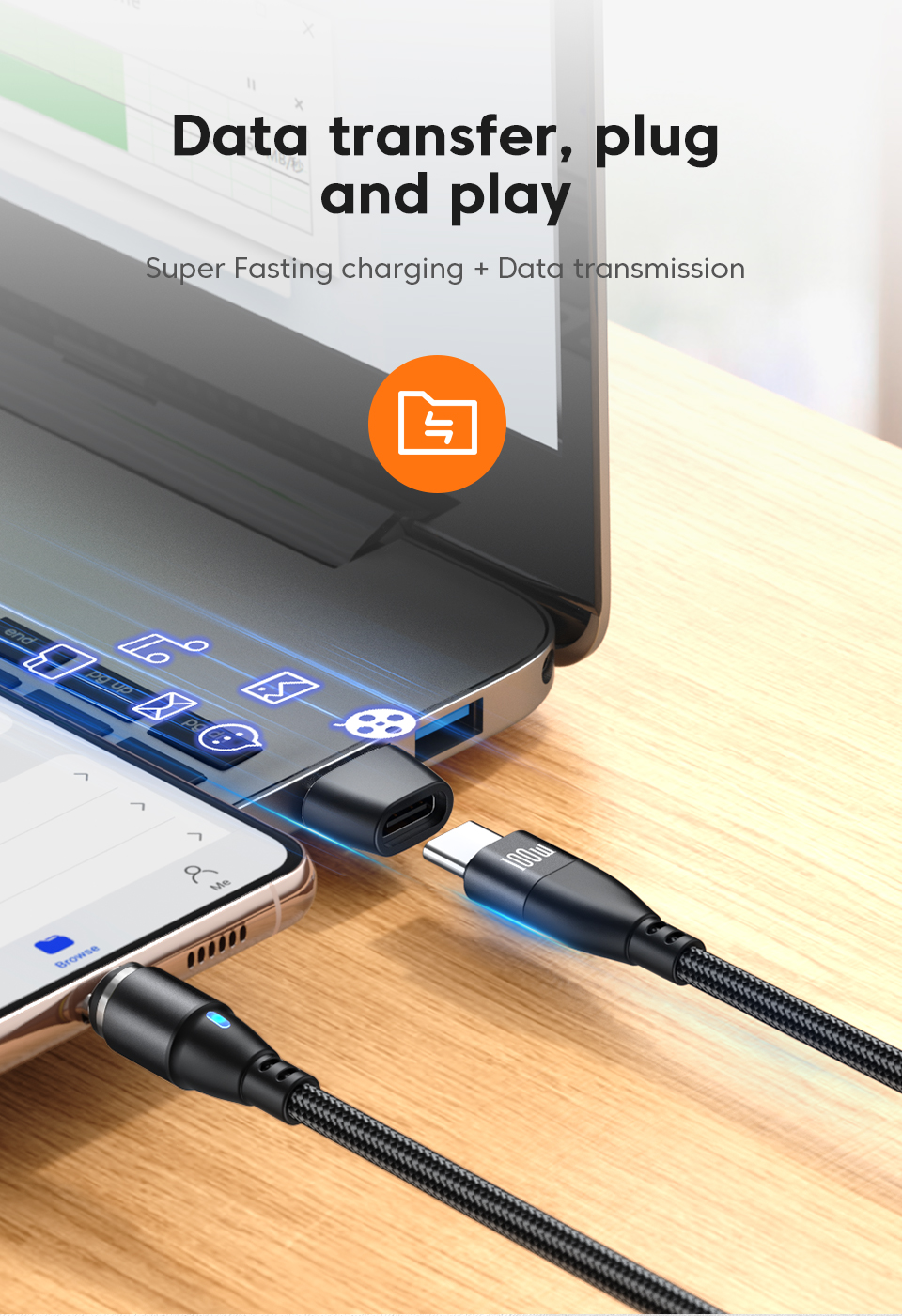 1/3/5pcs USB To Type C OTG Adapter USB C Male To USB Type-c Female Converter For Macbook Xiaomi Samsung S21 USBC OTG Connector