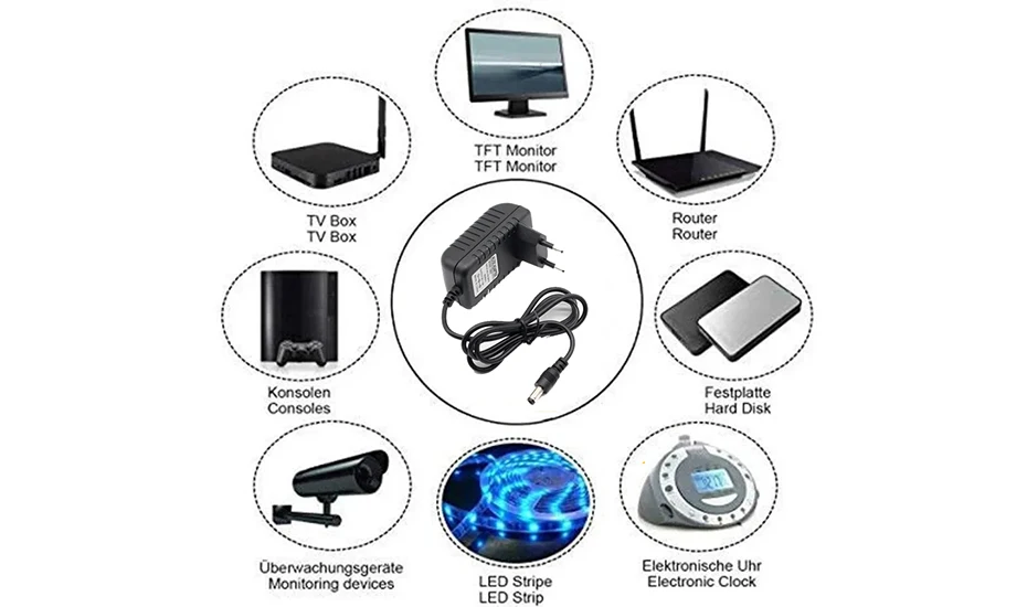 AC 110-240V DC 5V 6V 8V 9V 10V 12V 15V 0.5A 1A 2A 3A Universal Power Adapter Supply Charger Adaptor EU US for LED Light Strips