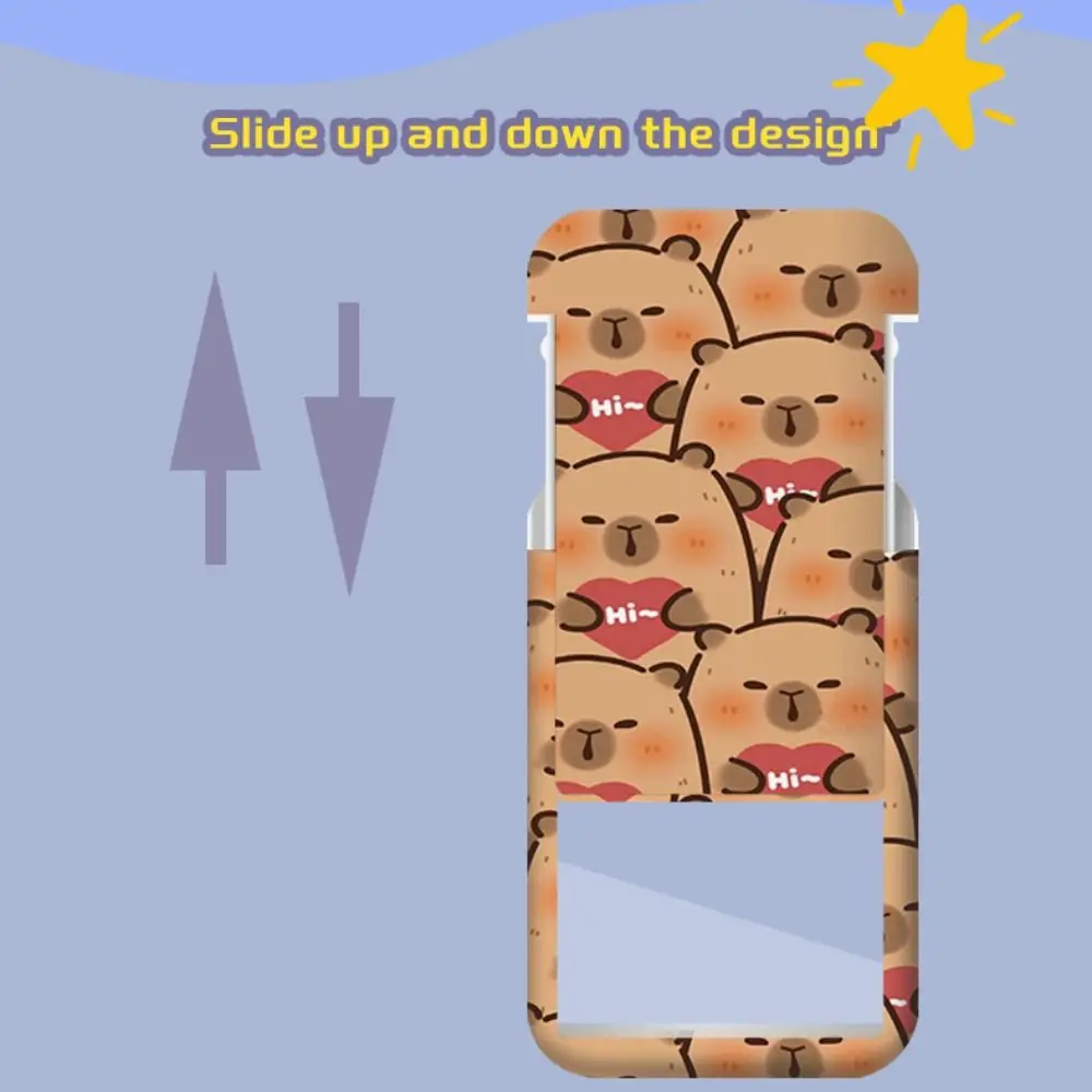 Cartoon Capybara Card Holder Bus Card Cover Case Business Card Holder Cute Credit Card Holders with Lanyard ID Holders Badge