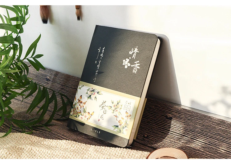 Creative Colorful Page Notebook Chinese Style Hardcover Diary Books Weekly Planner Handbook Color Inside Page for Students