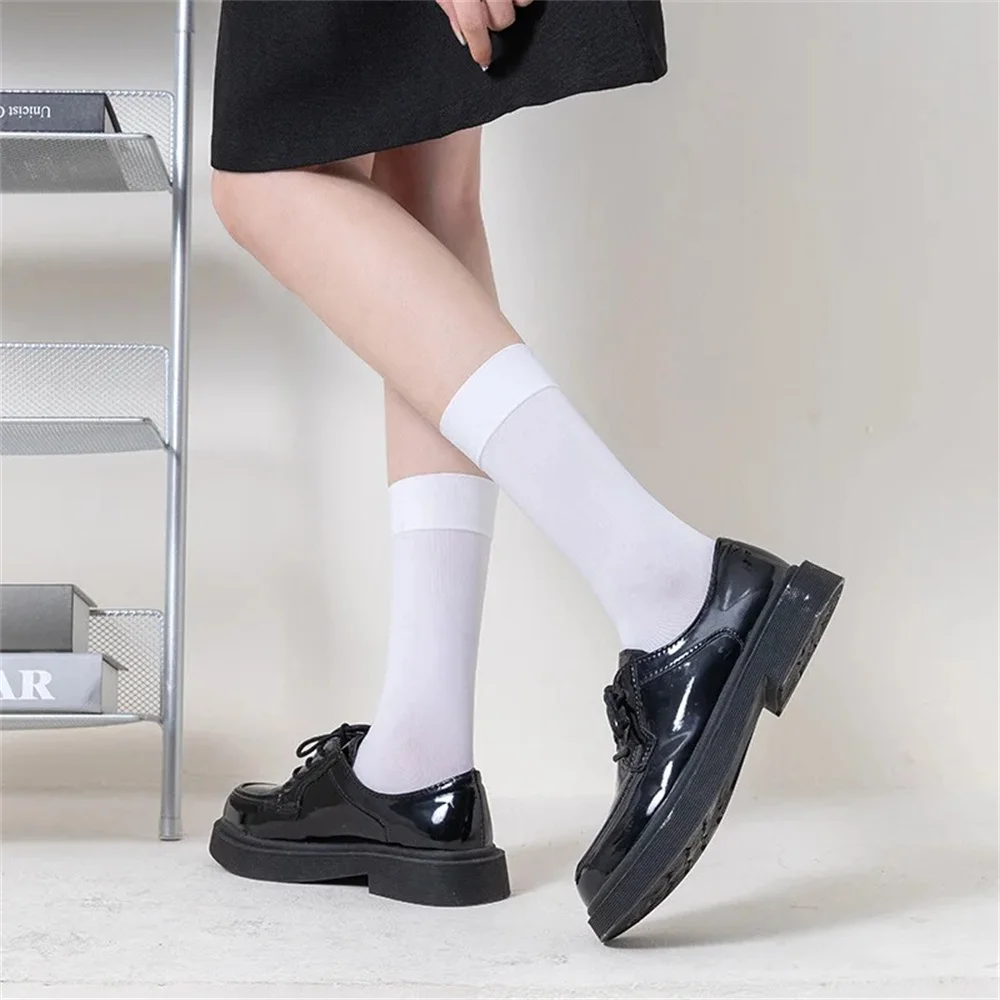 20/32/40/52cm JK Style Student School Girl Thigh Stockings Solid Color Black White Long Kawaii Socks Lolita Over Knee High Socks