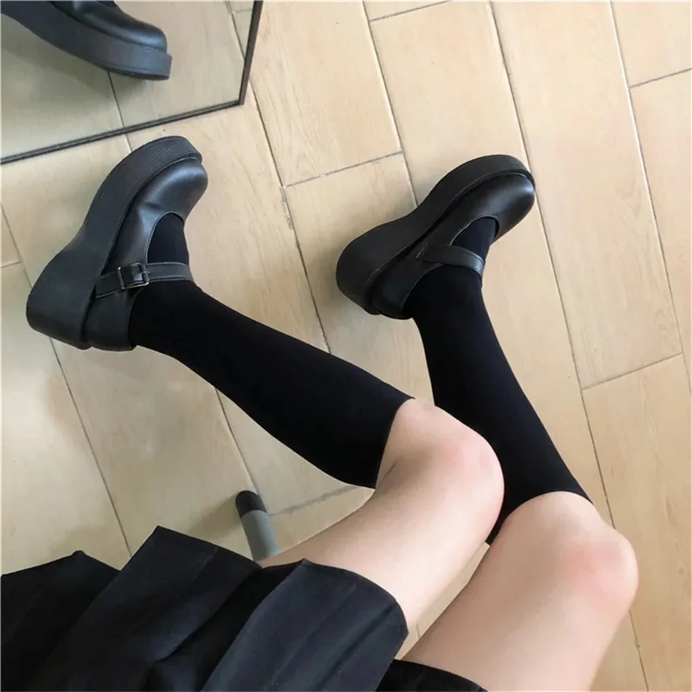 20/32/40/52cm JK Style Student School Girl Thigh Stockings Solid Color Black White Long Kawaii Socks Lolita Over Knee High Socks