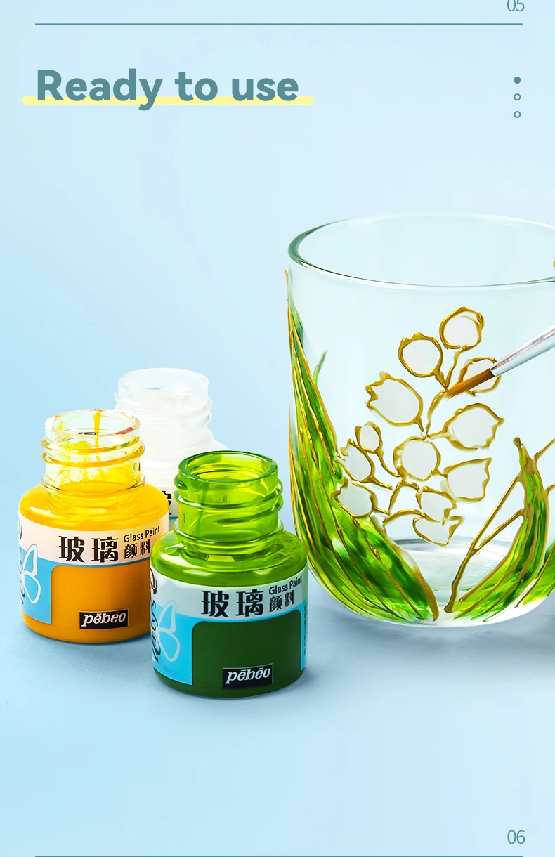 Beginners Glass Acrylic Paint 20/25ml Bottle Transparent Sun-Resistant Organic For Ceramics Diy Handmade Fabric Graffiti Pigment
