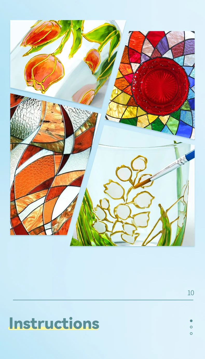 Beginners Glass Acrylic Paint 20/25ml Bottle Transparent Sun-Resistant Organic For Ceramics Diy Handmade Fabric Graffiti Pigment