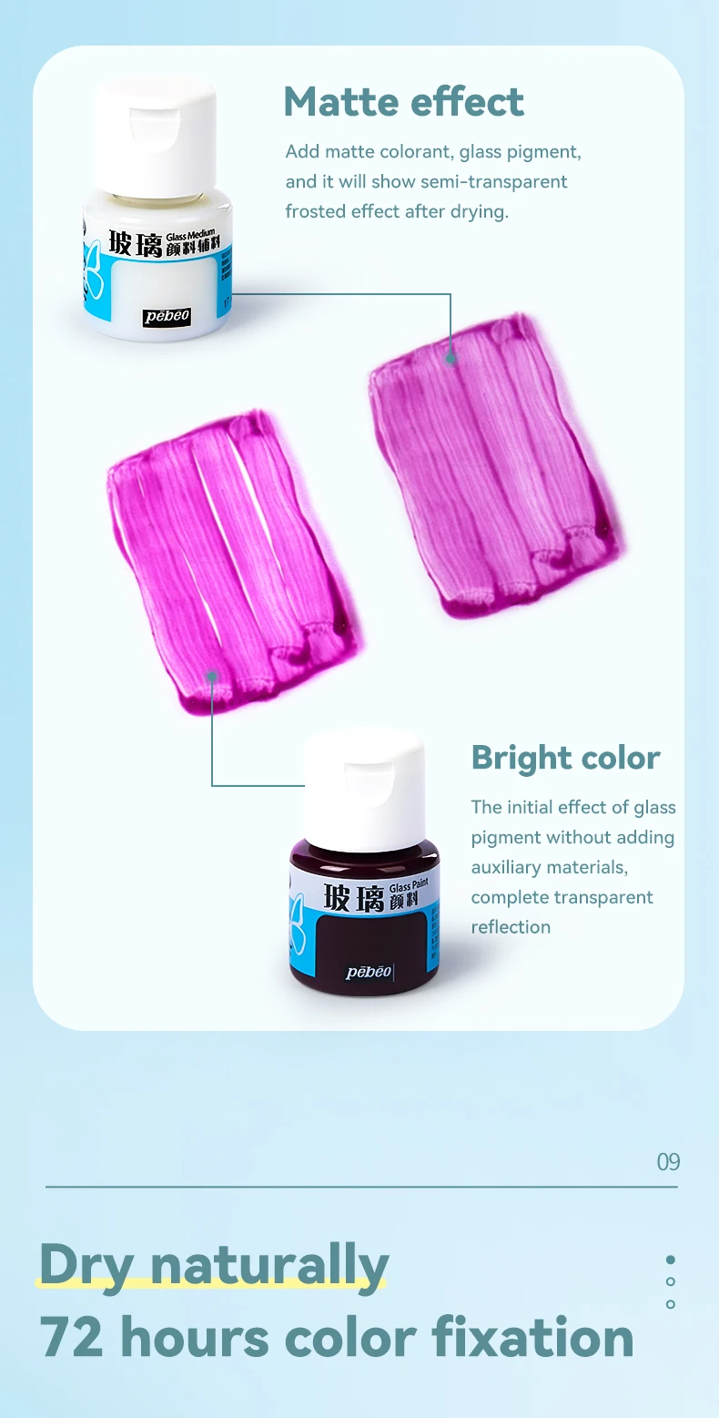 Beginners Glass Acrylic Paint 20/25ml Bottle Transparent Sun-Resistant Organic For Ceramics Diy Handmade Fabric Graffiti Pigment