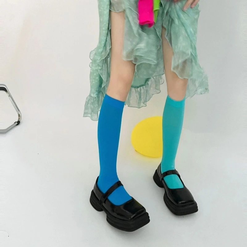 Women Knee High Socks Tube Socks Colorful Knee High Stockings Tube Socks