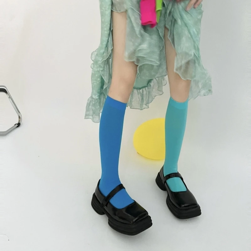 Women Knee High Socks Tube Socks Colorful Knee High Stockings Tube Socks