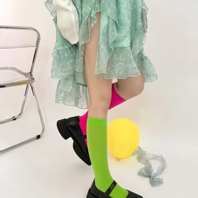 Women Knee High Socks Tube Socks Colorful Knee High Stockings Tube Socks