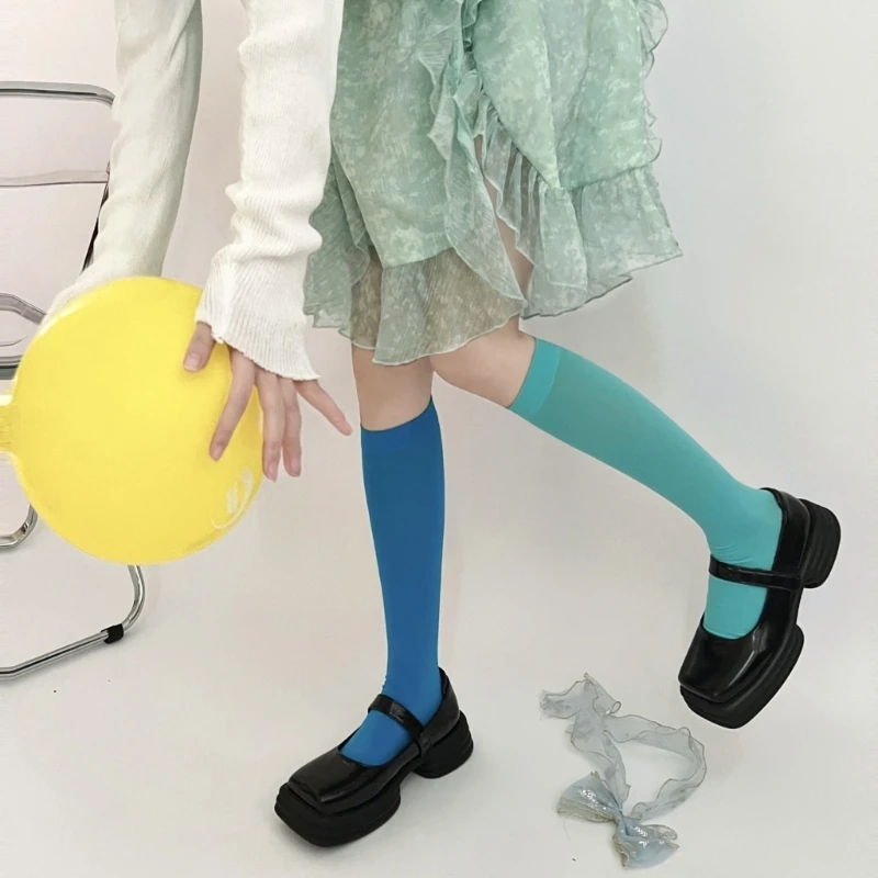 Women Knee High Socks Tube Socks Colorful Knee High Stockings Tube Socks