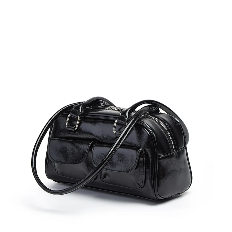 New Women's Bag Bowling Bag 2024 New Niche Joker Boston Bag Tote Bag Underarm Shoulder Bag