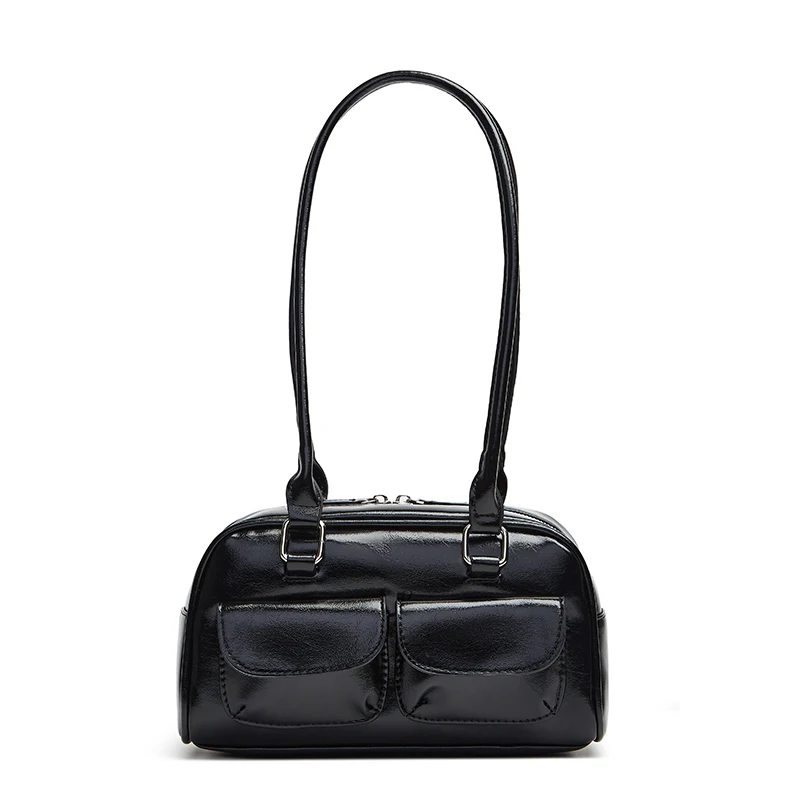 New Women's Bag Bowling Bag 2024 New Niche Joker Boston Bag Tote Bag Underarm Shoulder Bag