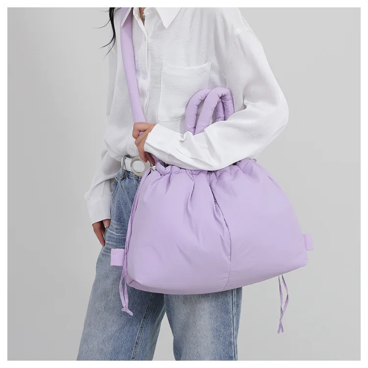 Women's New Bag Down Padded Jacket Bag Fashion Single Shoulder Tote Bag Backpack Crossbody Bag Mochila Femininas Large Tote Bag