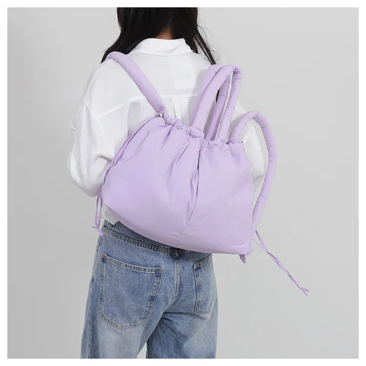 Women's New Bag Down Padded Jacket Bag Fashion Single Shoulder Tote Bag Backpack Crossbody Bag Mochila Femininas Large Tote Bag