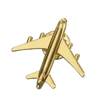 PESENAR Fashionable Gold Small Airplane Pendant Earrings with Simple and Personalized Solid Color Earrings and Ear Buckles