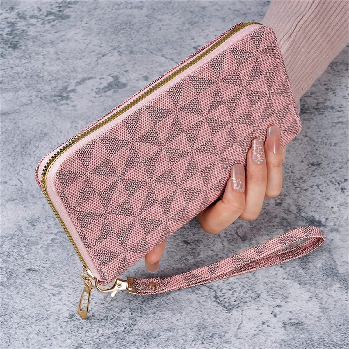 Cross-Border 2024 Spring New Men's and Women's Long Wallet Fashion Capacity Printing Coin Clutch Wallet Card Holder