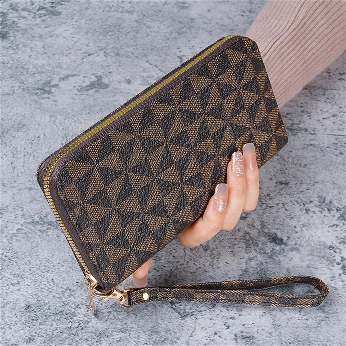 Cross-Border 2024 Spring New Men's and Women's Long Wallet Fashion Capacity Printing Coin Clutch Wallet Card Holder