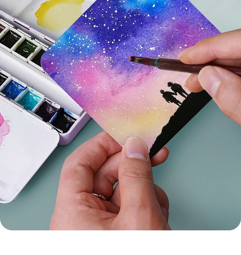 Watercolor Paper Card Postcard Thickened 300g Square Round Rectangular Mini Sketch Paper Card Art Supplies
