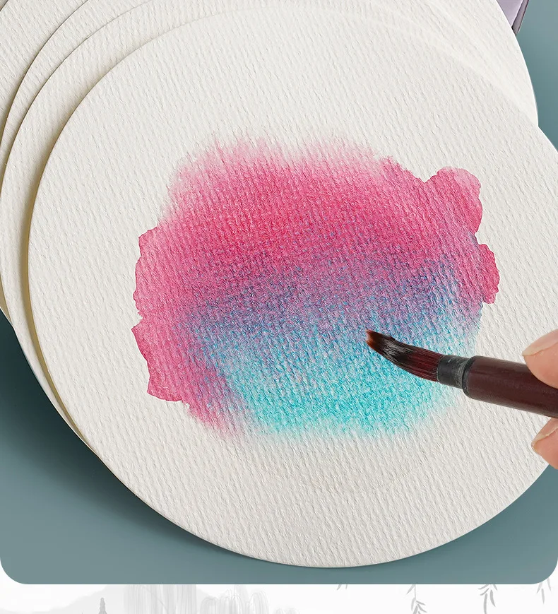 Watercolor Paper Card Postcard Thickened 300g Square Round Rectangular Mini Sketch Paper Card Art Supplies