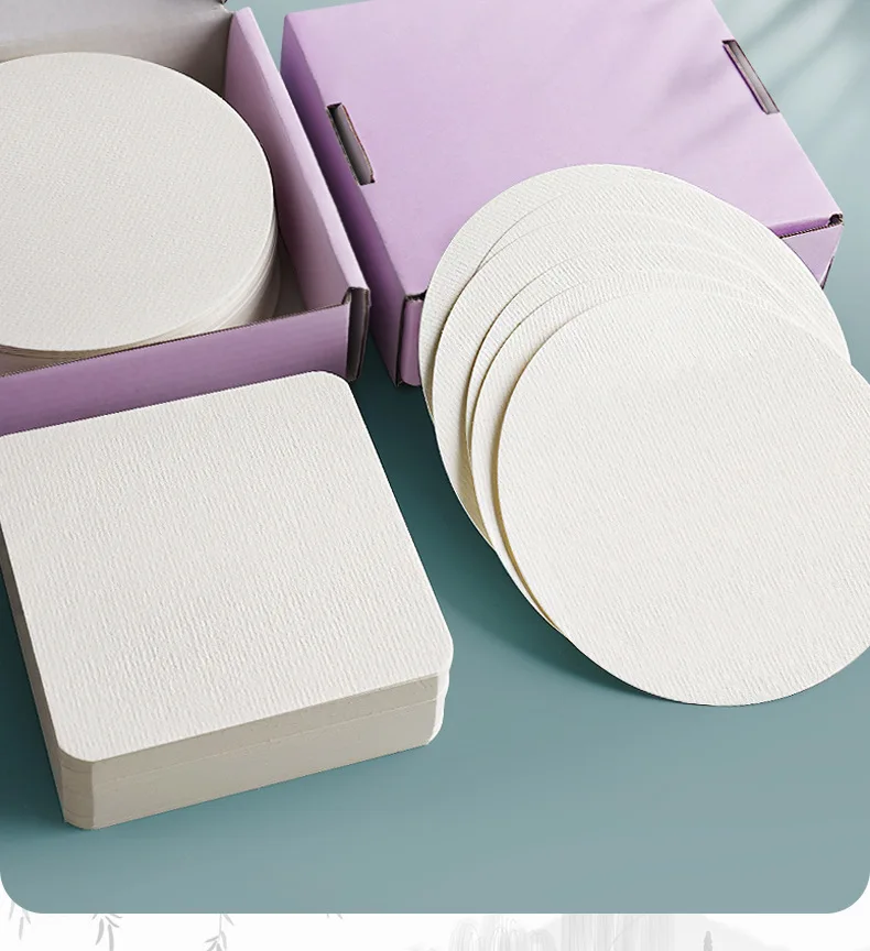 Watercolor Paper Card Postcard Thickened 300g Square Round Rectangular Mini Sketch Paper Card Art Supplies