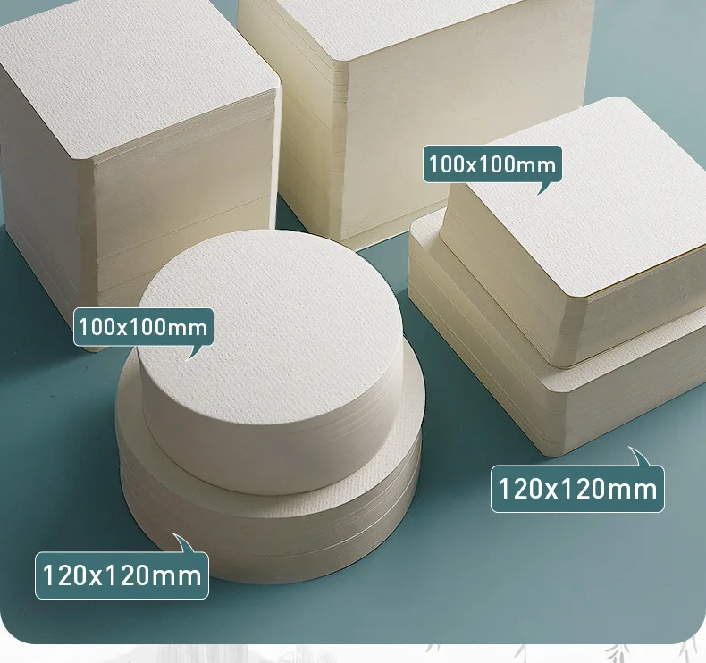 Watercolor Paper Card Postcard Thickened 300g Square Round Rectangular Mini Sketch Paper Card Art Supplies