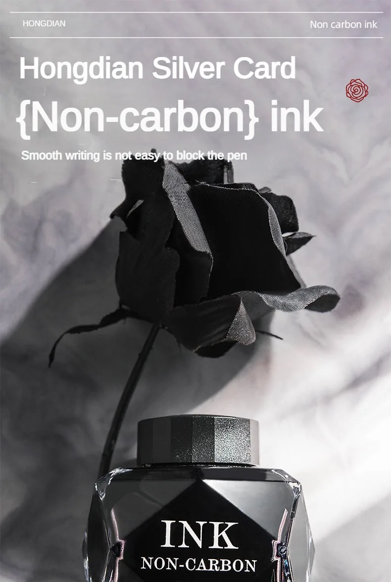 HONGDIAN 60/18ml High Quality Fountain Pens Ink Various Colors Glass Bottled Ink Pen Refill Cartridge School Office Supplies