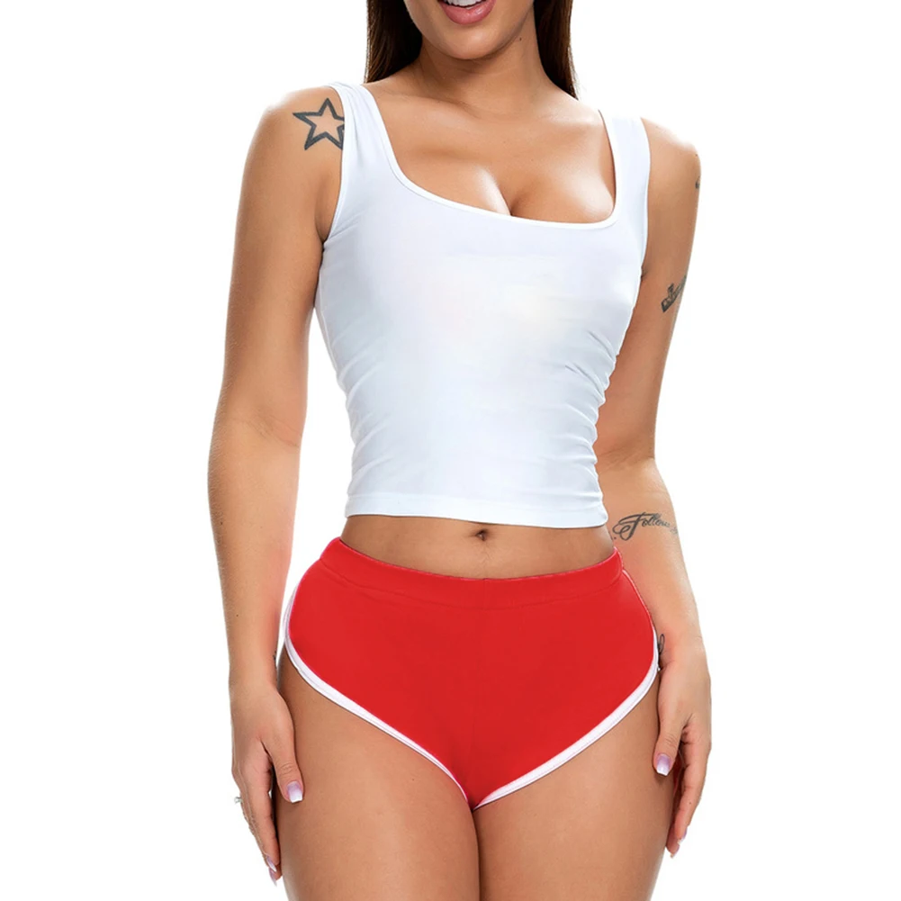 Summer Women's Casual Yoga Shorts Sports Fitness Workout Stretch Short Pants Female Middle Waist Home Shorts