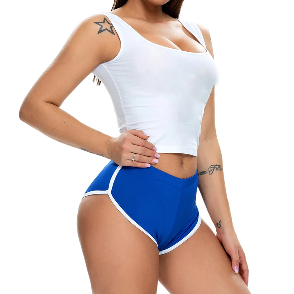 Summer Women's Casual Yoga Shorts Sports Fitness Workout Stretch Short Pants Female Middle Waist Home Shorts