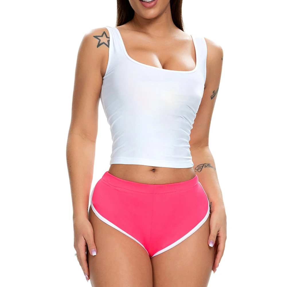 Summer Women's Casual Yoga Shorts Sports Fitness Workout Stretch Short Pants Female Middle Waist Home Shorts