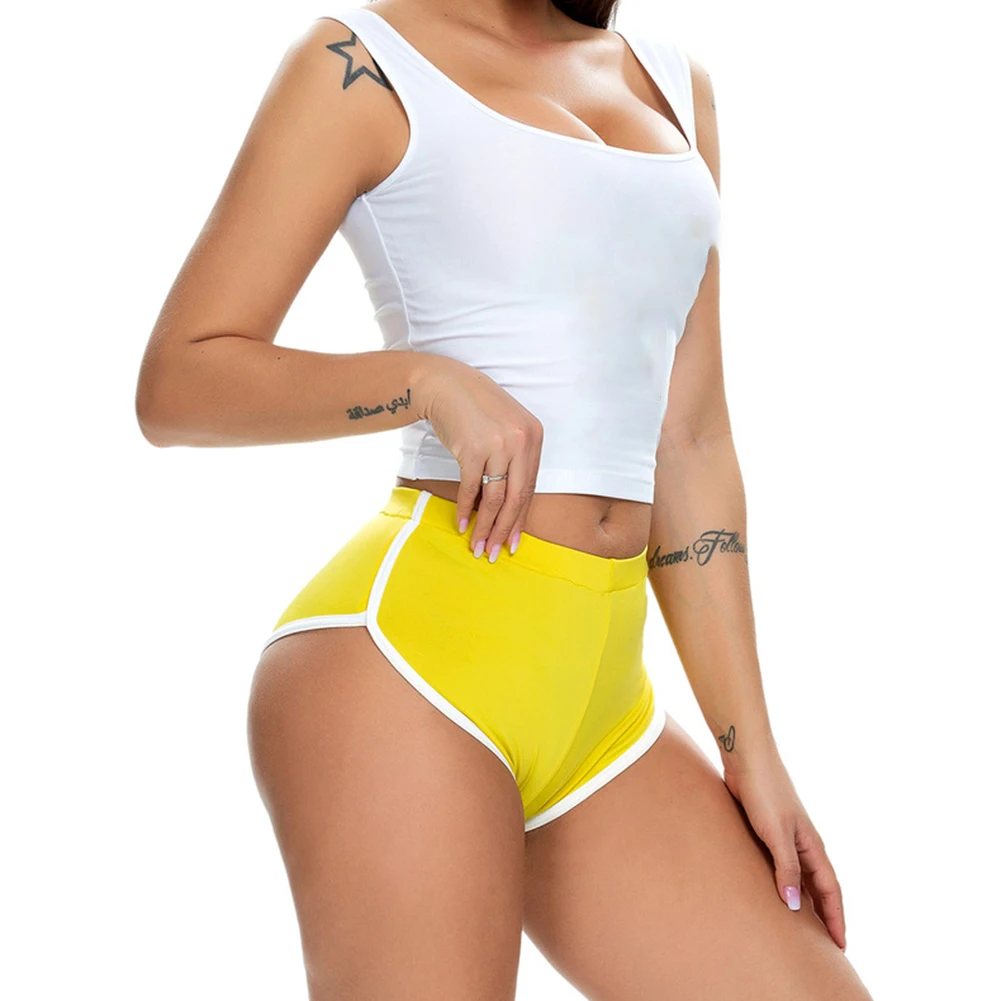 Summer Women's Casual Yoga Shorts Sports Fitness Workout Stretch Short Pants Female Middle Waist Home Shorts