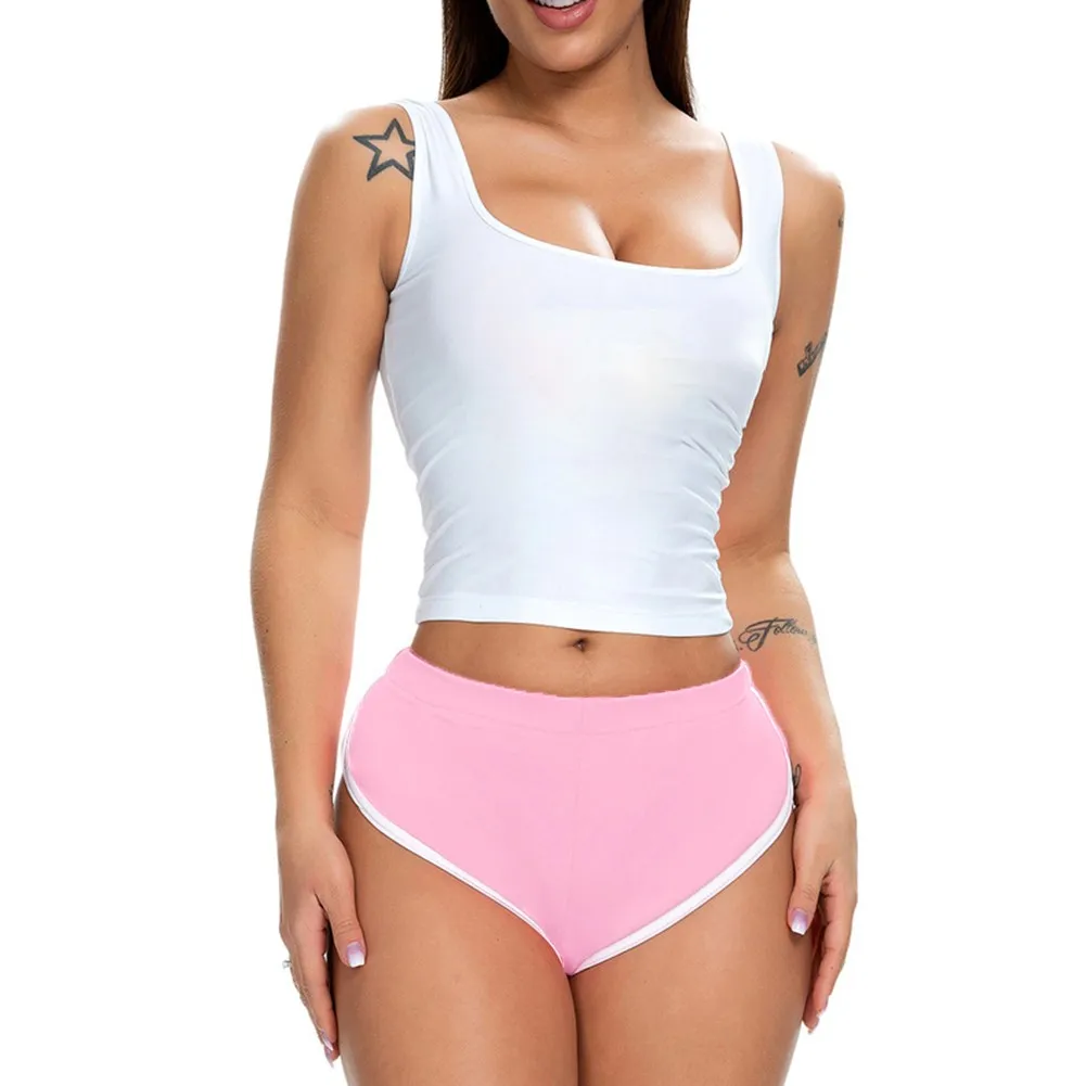 Summer Women's Casual Yoga Shorts Sports Fitness Workout Stretch Short Pants Female Middle Waist Home Shorts